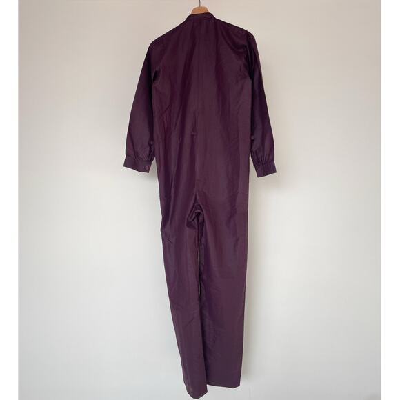 Vintage 80's Plum Zip Up Jumpsuit / Scharfex / Sz 34 / READ / Flight Suit - Picture 5 of 10